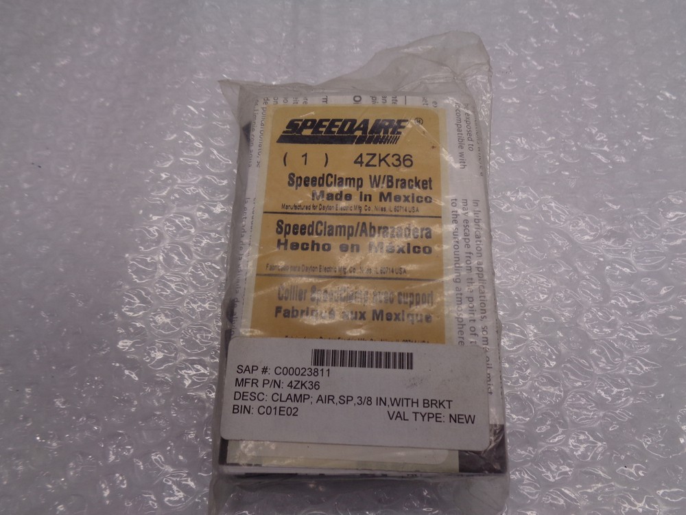 SPEEDAIRE 4ZK36 SPEED CLAMP W/BRACKET NSMP