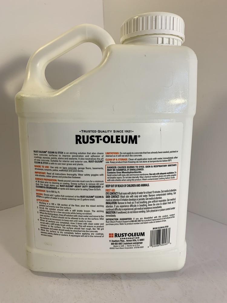 Rust-Oleum Clean & Etch for Concrete 1 Gallon Cleaner & Surface Prep
