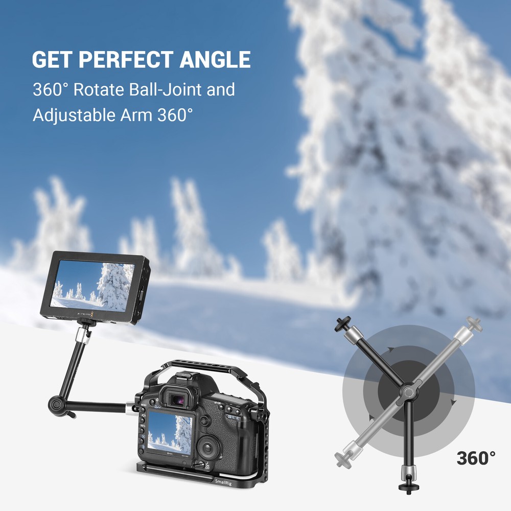 SmallRig Adjustable Articulating Magic Arm Ball Head Camera Mount for LCD Lights