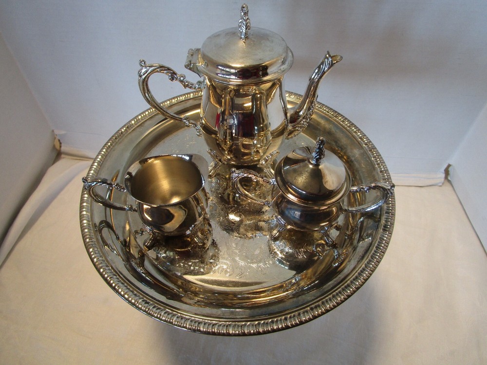 Vintage Godinger Silver Plated 4-Piece Tea serving set 1980’s