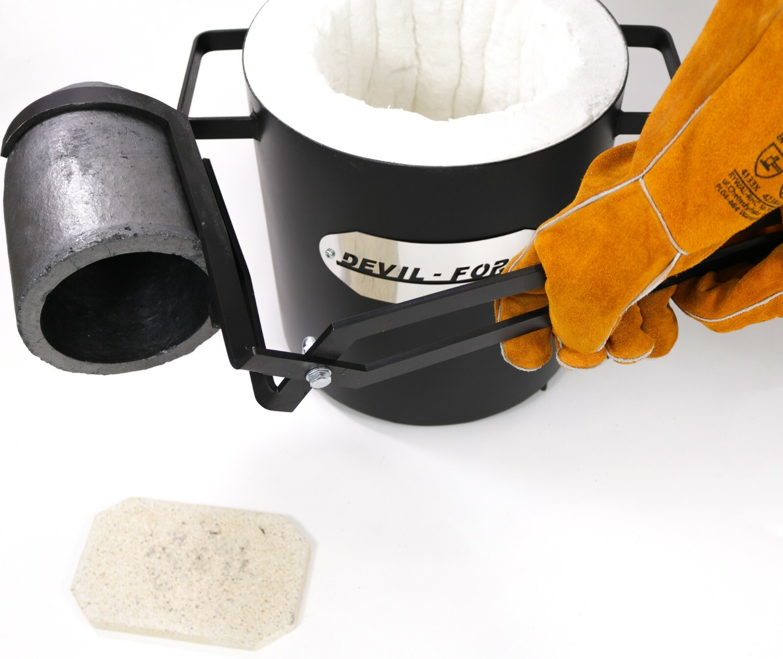 FB2Mb–10KG GAS METAL MELTING FURNACE Propane Forge Copper Crucible Tongs 2 in 1