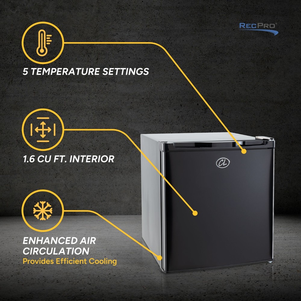 CL 1.6 Cu. Ft. Refrigerator | Single Reversible Door | 5 Temperature