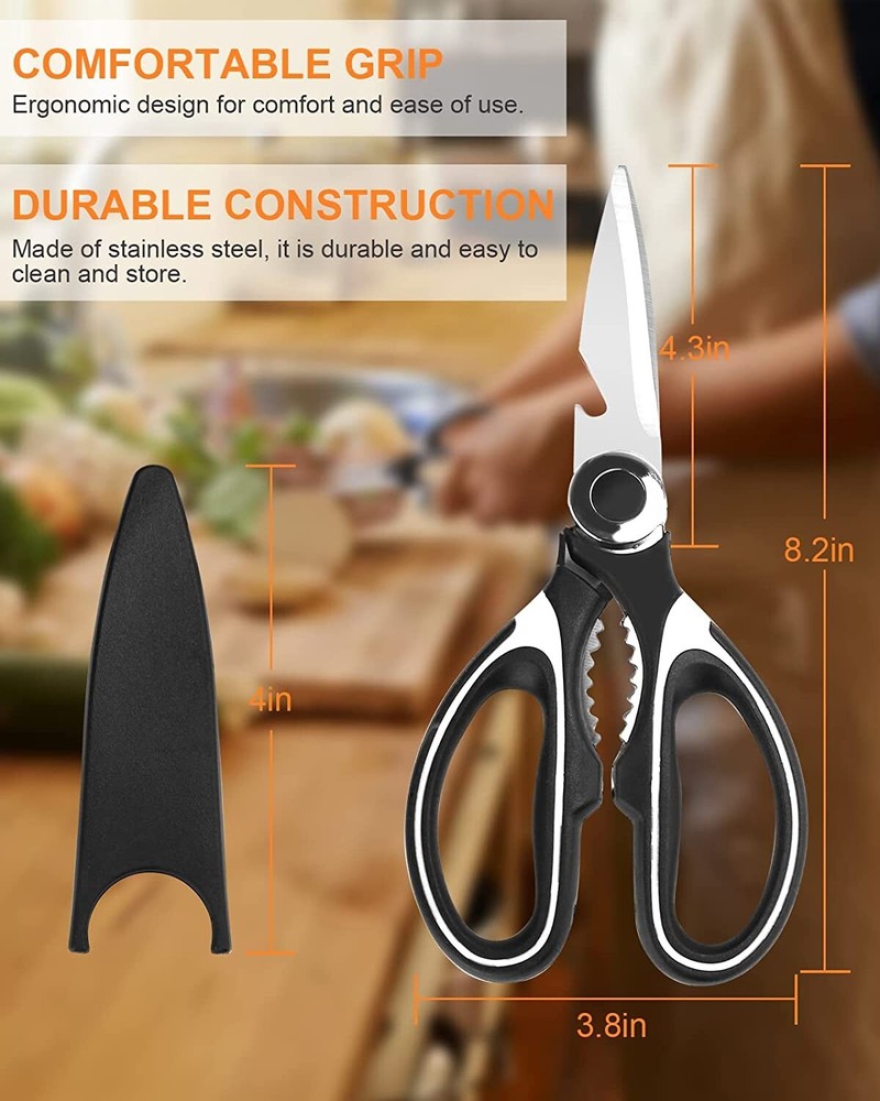 2 Pack Heavy Duty Kitchen Shears Stainless Steel Kitchen Scissors Ultra Sharp