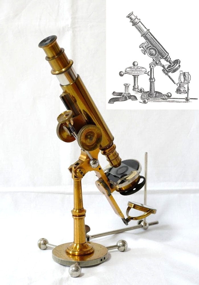 Antique Microscope Bausch & Lomb Griffith Club Model Microscope