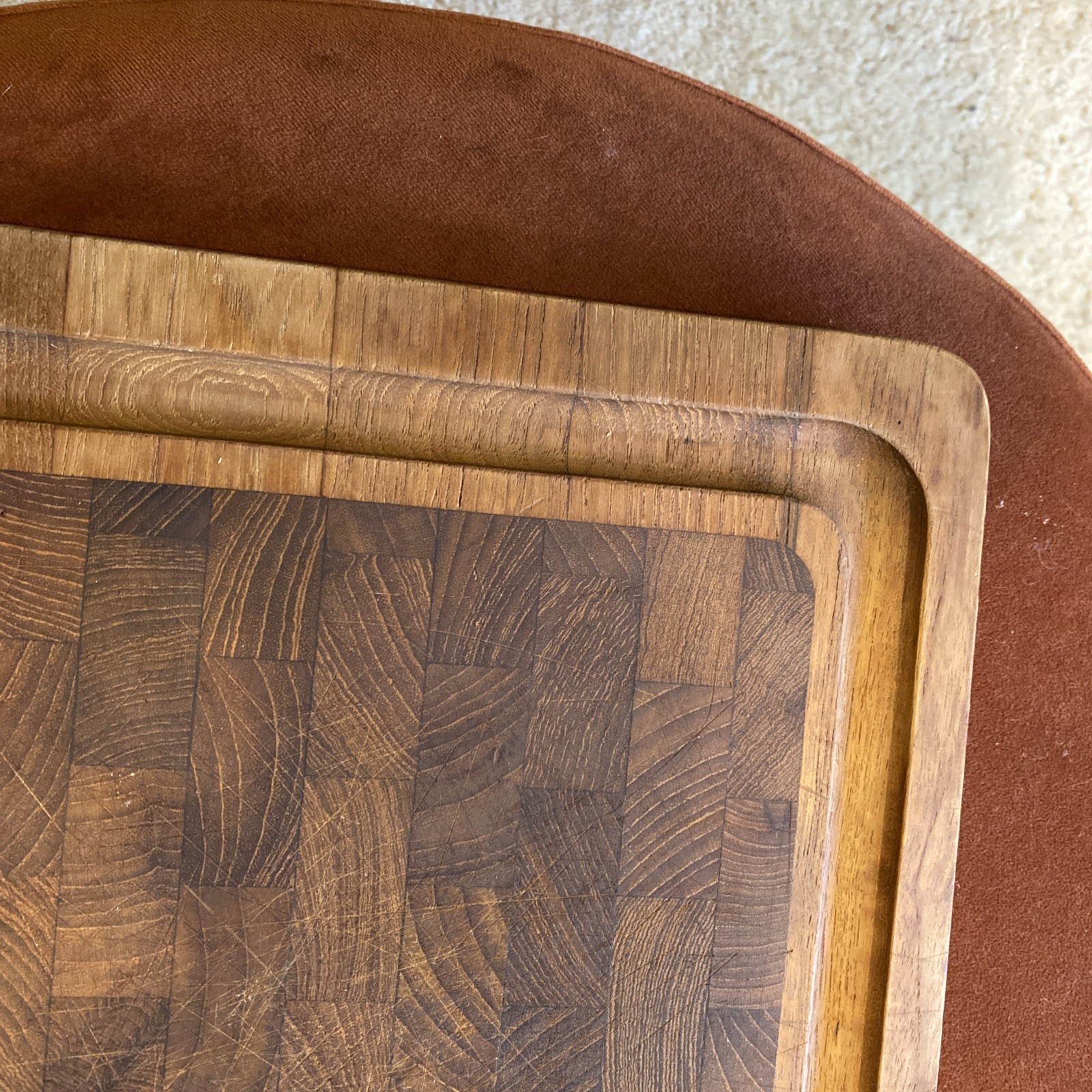 Vintage Dansk Jens Quistgaard rectangular Teak Cutting Board Denmark 17x11 HTF