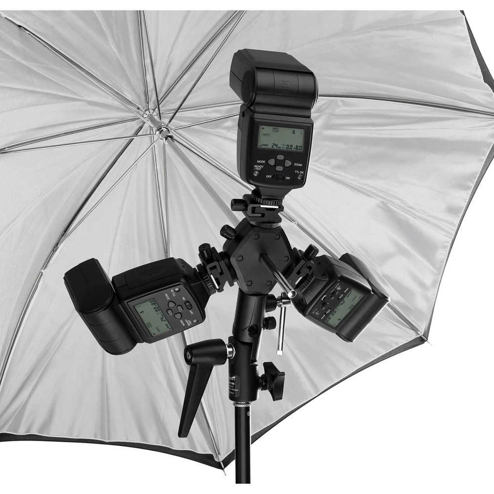 Used Impact FA-330L Adjustable Locking Triple Flash Adapter with Umbrella Socket