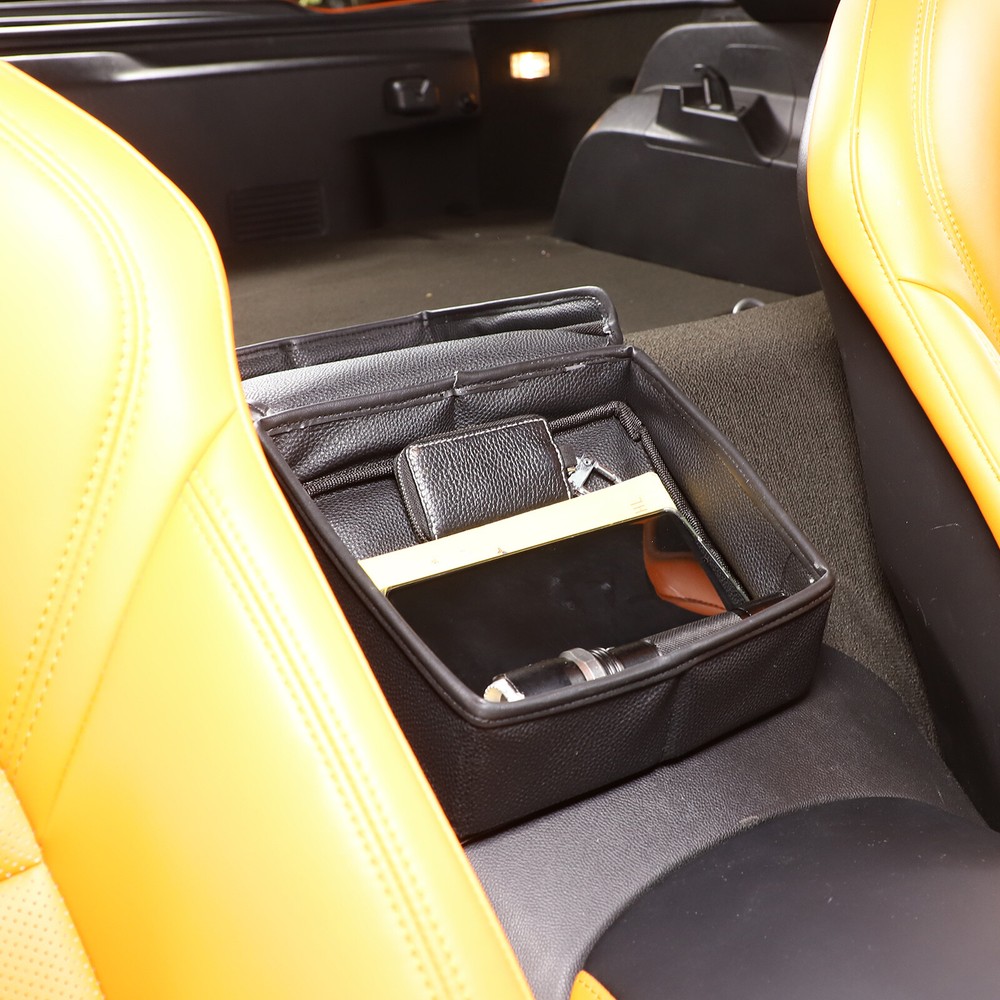 Leather Armrest Box Rear Storage Box Bag For Corvette C7 2014-2019 US