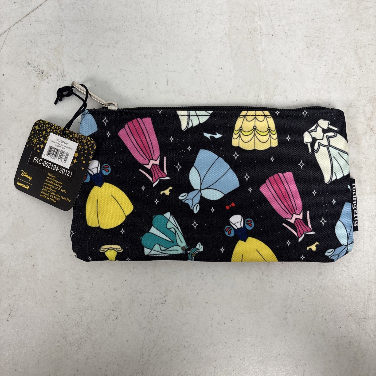 Loungefly Disney Princess Royal Dress Cosmetic Bag Makeup Bag Pencil Pouch NEW