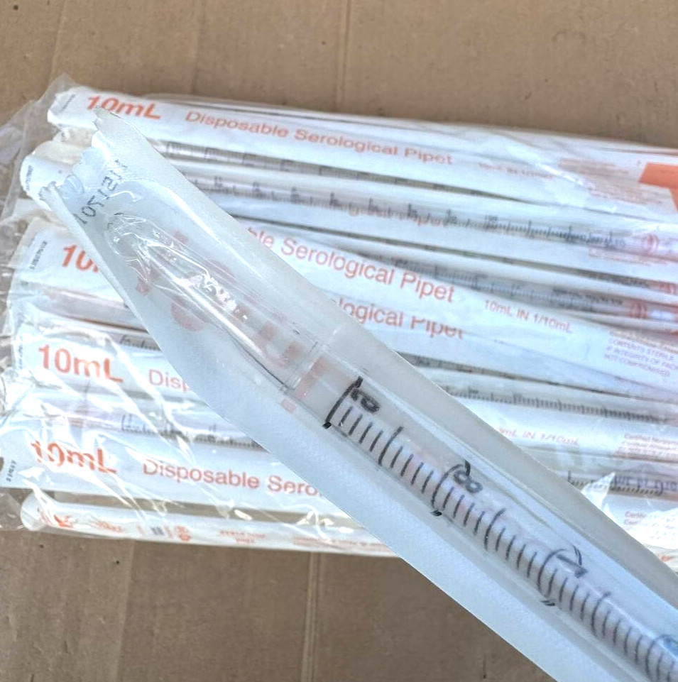 55Pcs Serological Disposable Pipet, 10mL