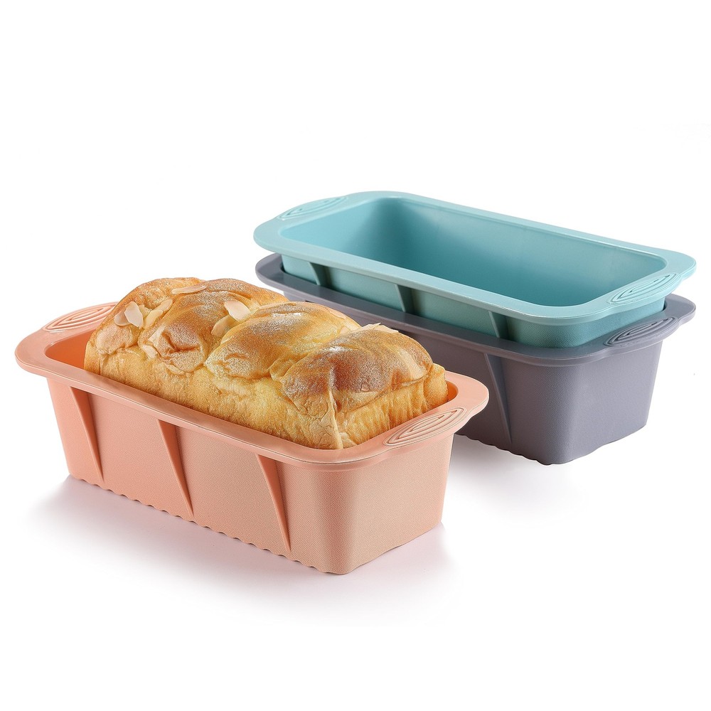 3PCS Silicone Bread Loaf Pan, Non-Stick Bread Pans for Baking, Easy Release L...
