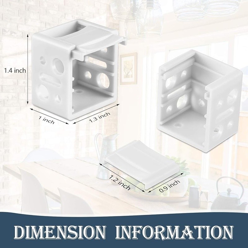 White Blind Brackets 6 Pack Durable Plastic Mounting Hardware Easy Install New