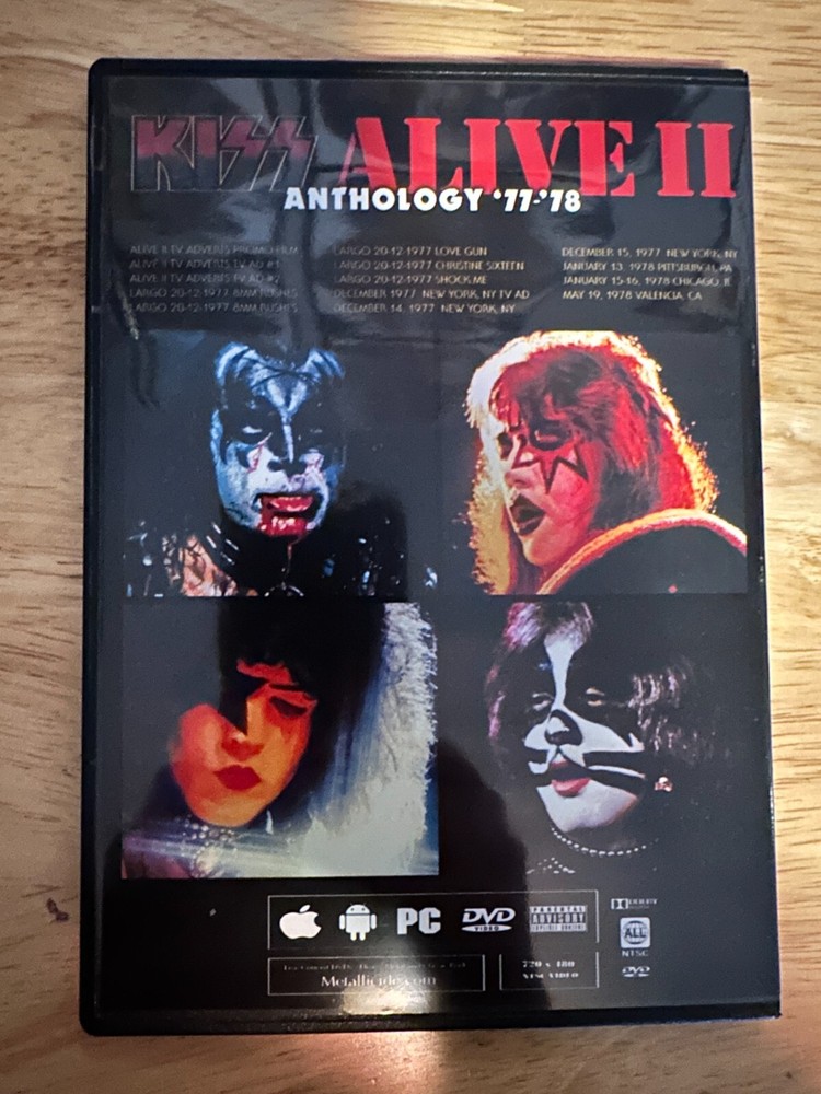 KISS - ALIVE II Anthology 1977 Live DVD Live Enhanced Edition Ace Frehley