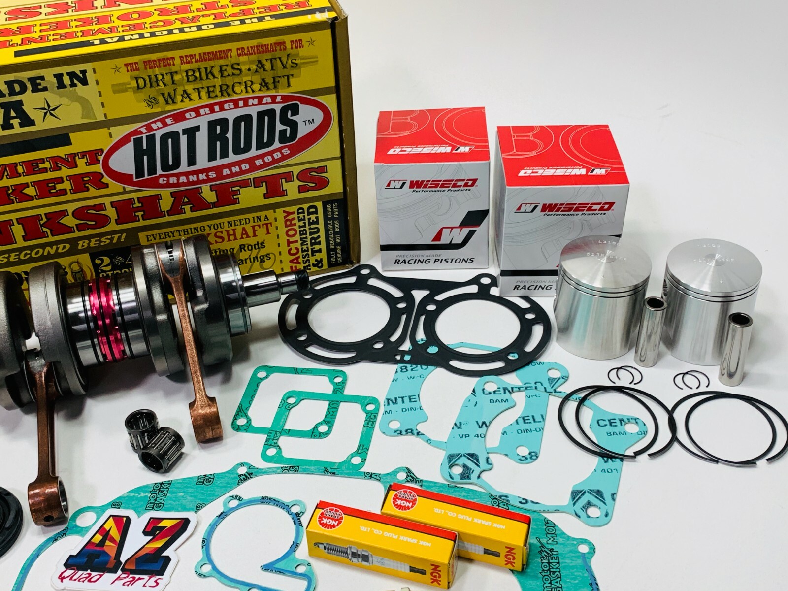 Banshee 350 64mm Stock Bore Wiseco Hotrods Crank Seals Top End Motor Rebuild Kit
