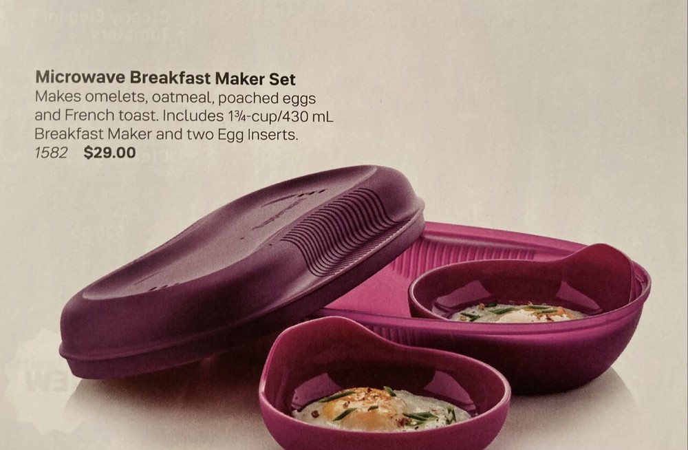 Tupperware Microwave Breakfast Maker Set-NEW- SHIPPING INCLUDED