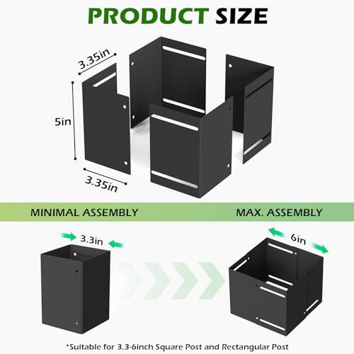 Adjustable Post Protector, 304 Stainless Steel Mailbox Post Protector, Post