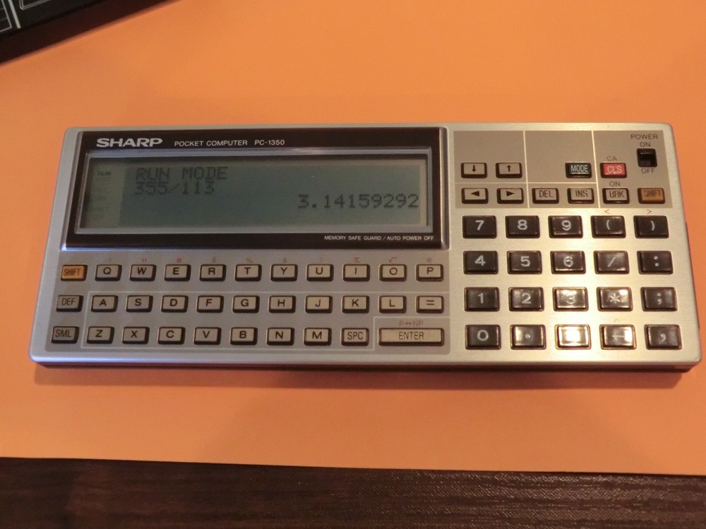VINTAGE Sharp PC-1350 BASIC Pocket Computer w/8K RAM Card