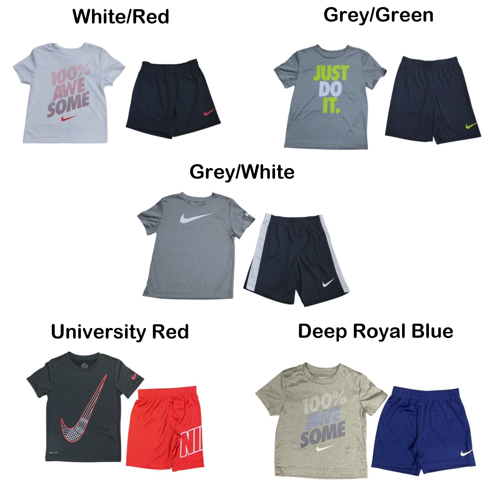 Nike Boy's Dri-Fit Elastic Waist T-Shirt & Shorts 2 Piece Set