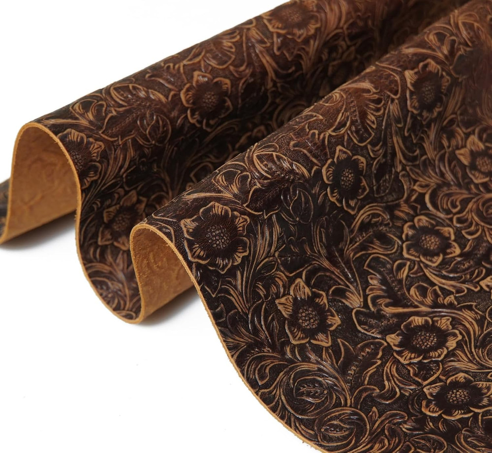 Bump Texture Genuine Leather Sheets Plain Geometric Pattern Printed Leather Shee