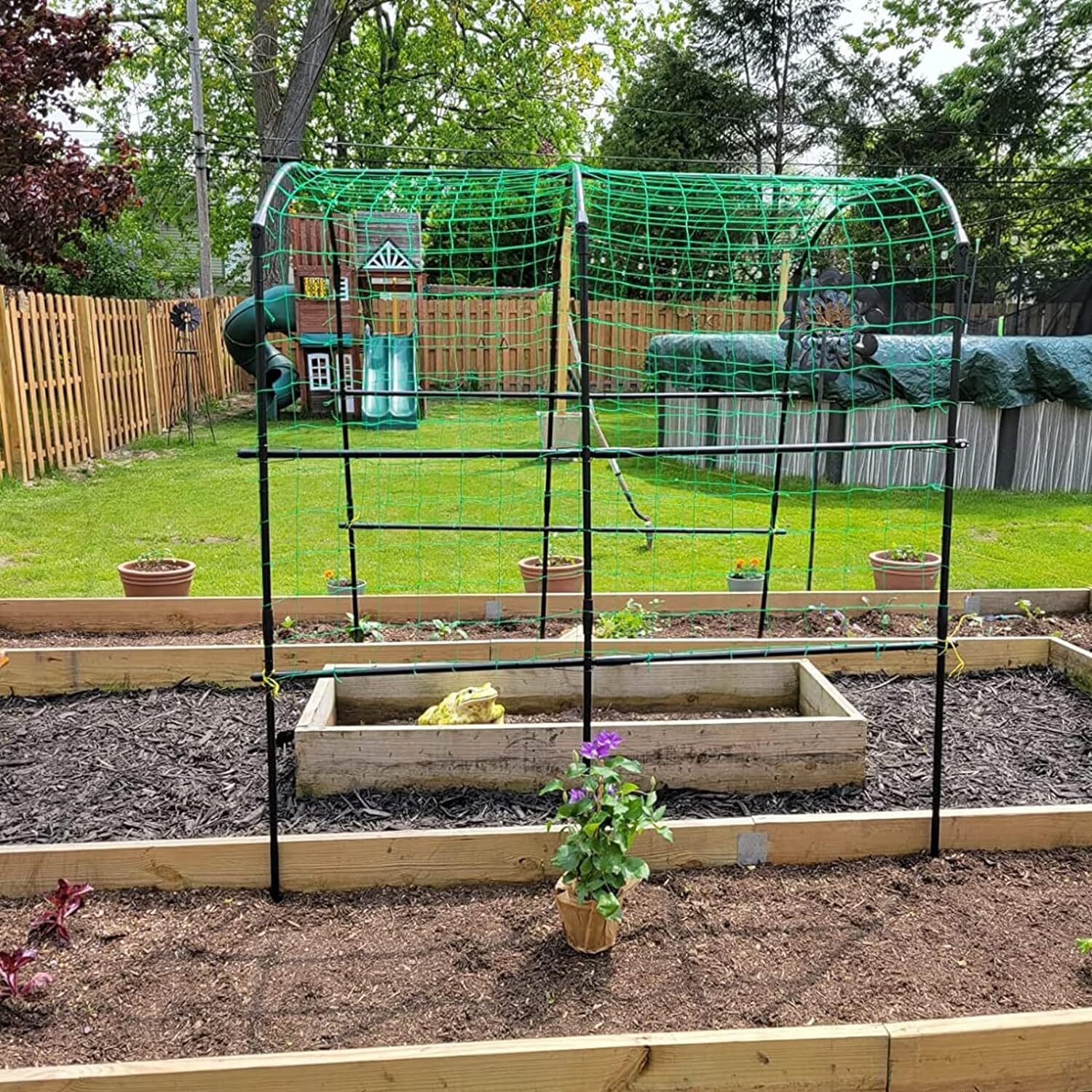 NAIZEA Extra Tall Garden Arch Trellis 87" H Arbor Plant Support Trellis Archway