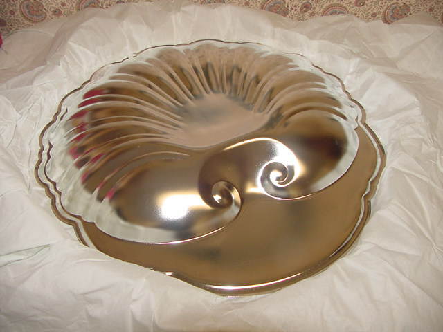 Oneida Large Clam Shell Server Dish Silver Plate Platter 80113017A 17 1/2" USA