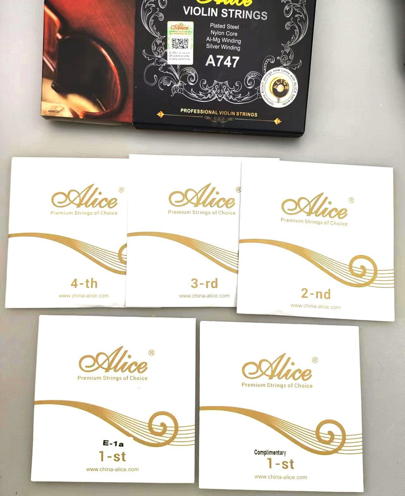 Alice A747 Professional Violin String Nylon Core/Silver wire,4/4-3/4,Double E
