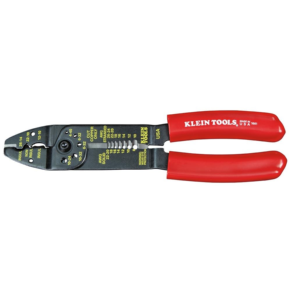 Klein Tools 1001 Multi Tool, Made in USA, Wire Stripper / One Size, Red