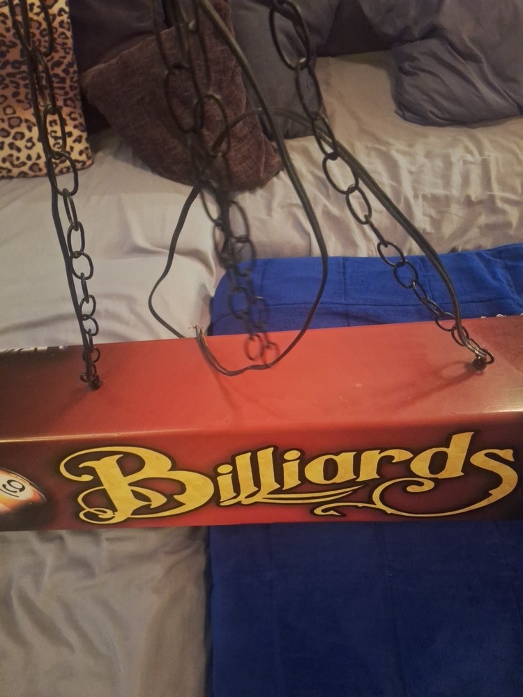 BLUE BILLIARDS, Back lit Pool Table Light Billiard Lamp