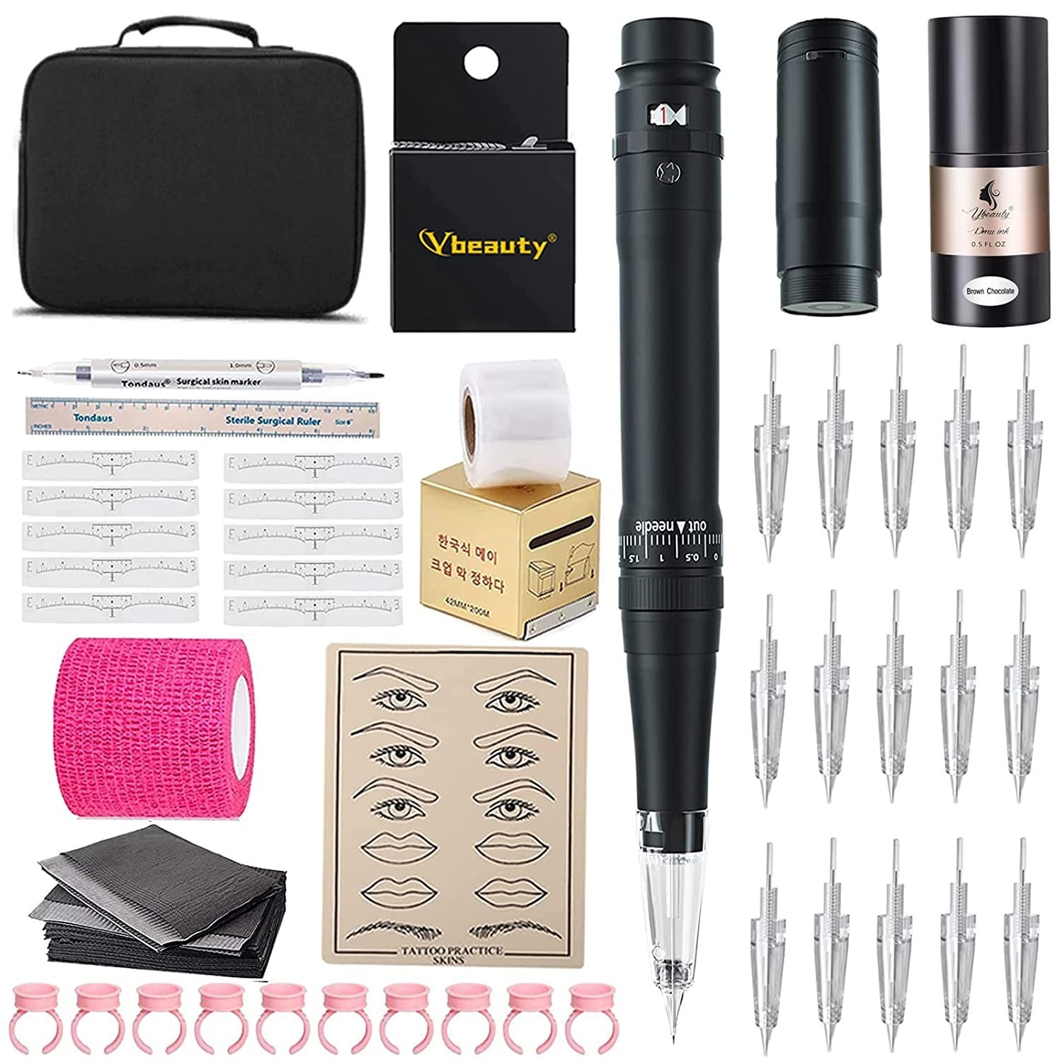 Permanent Makeup Wireless Tattoo Pen Kit for Eyebrow Lip Eyeliner Microblading
