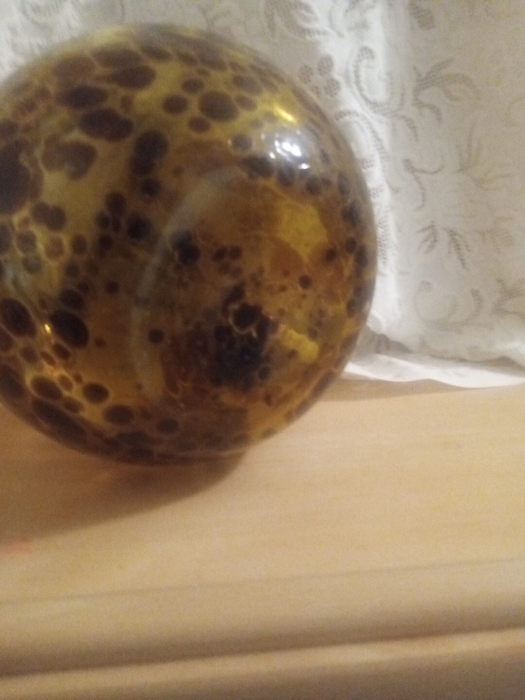 Handblown Art Glass Tortoise Shell Pitcher