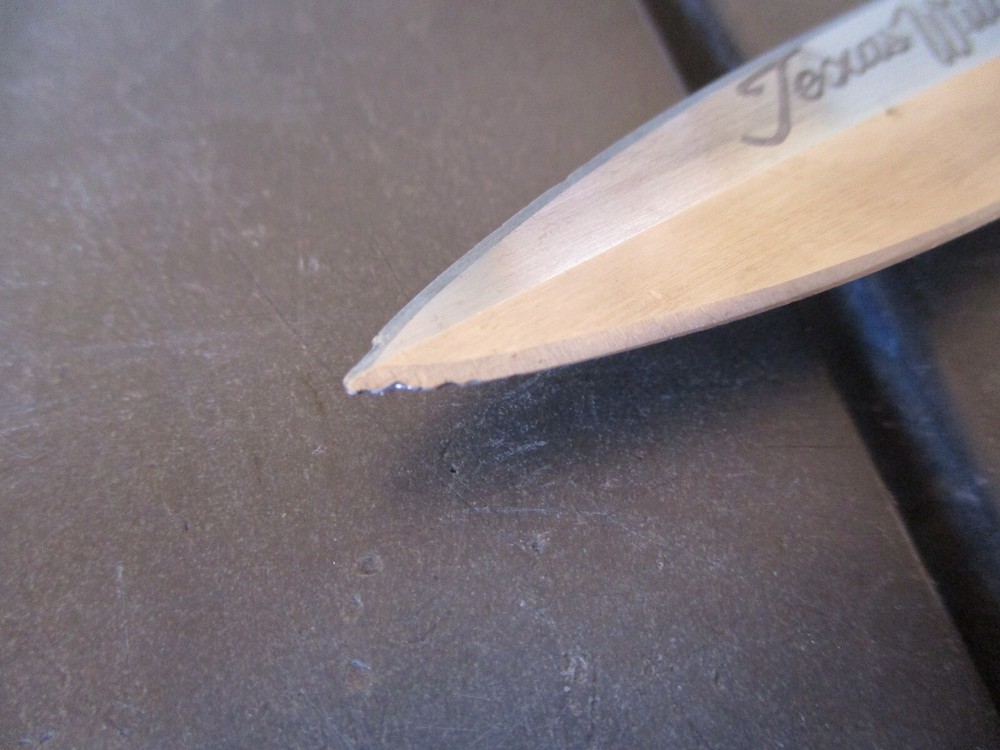 Vtg Compass TEXAS WILDCAT Fixed Blade Boot Knife