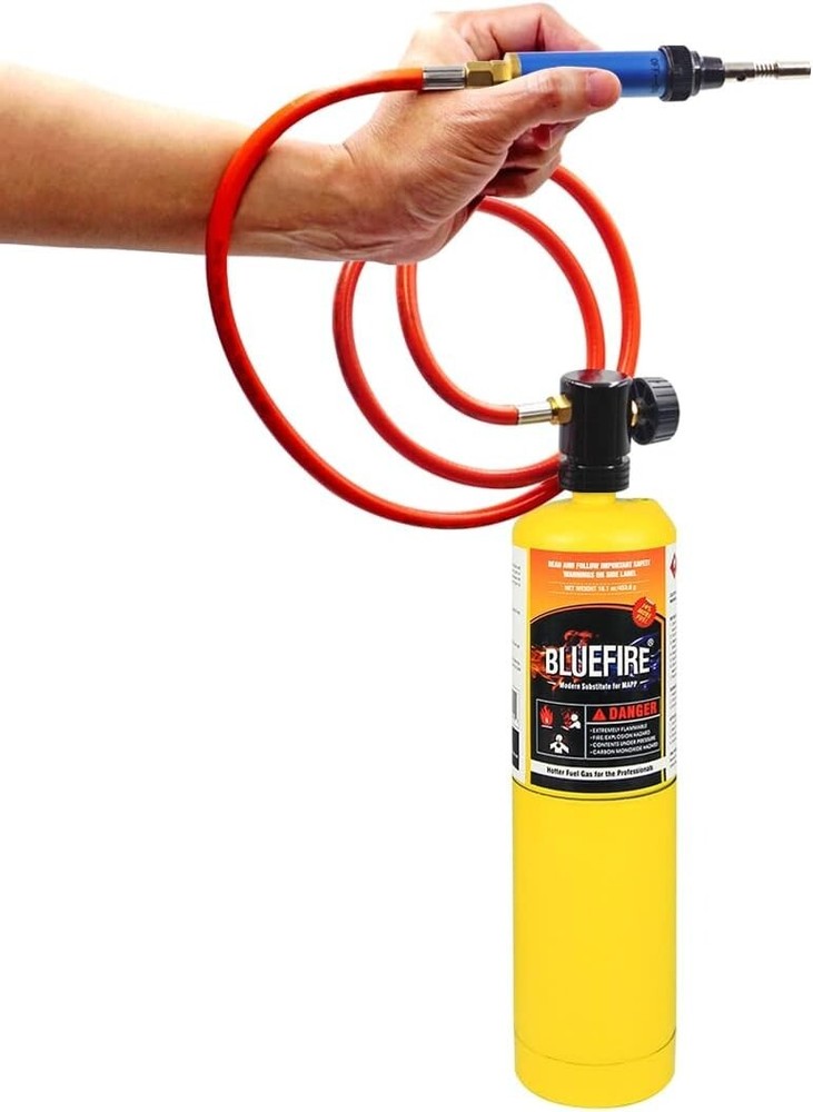 Multi-Function Propane Torch Kit with 3' Hose - Free Flint Lighter Included=