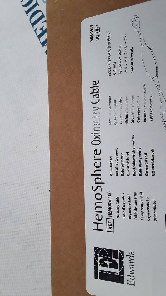 Edwards hemoSphere Oximetry Cable REF HEMOXSC100