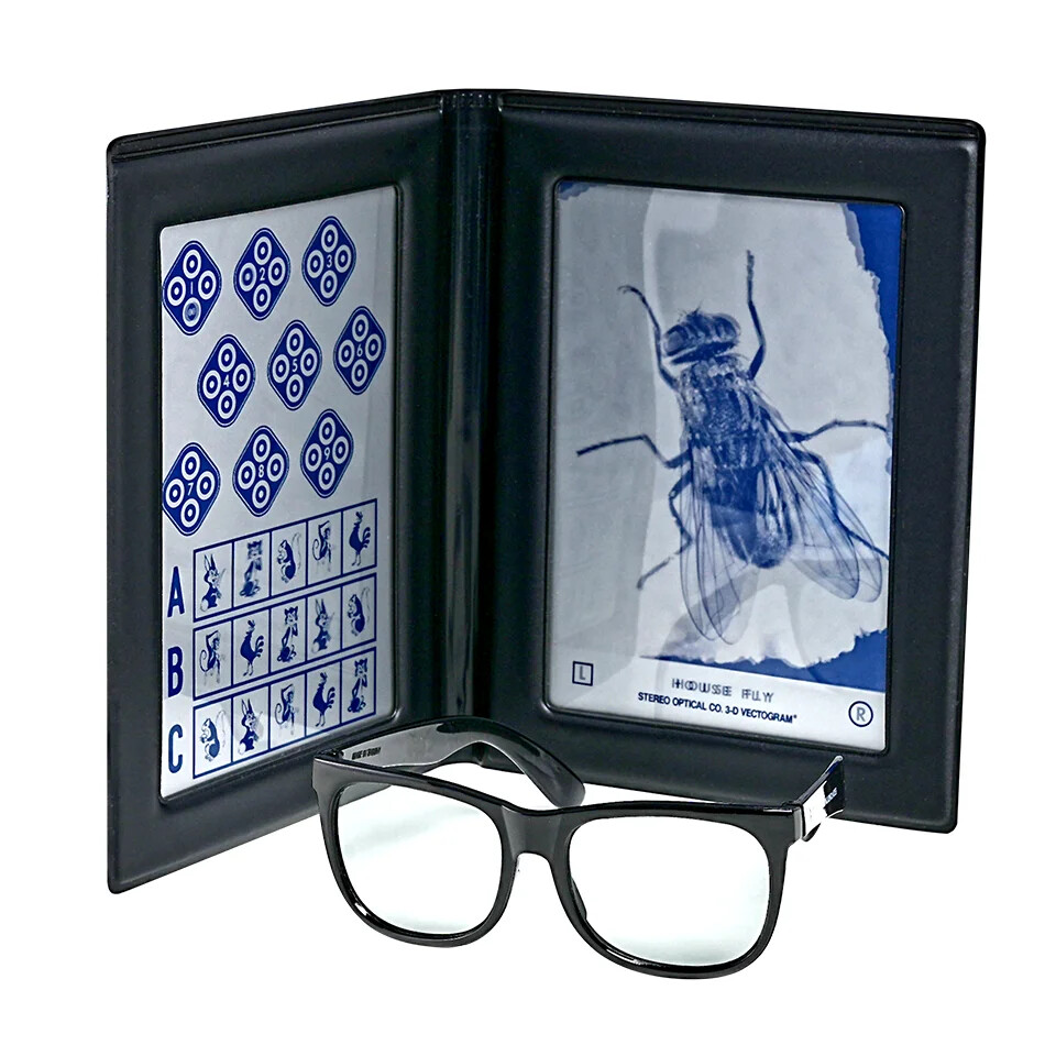 Stereoscopic flying insect vision test for fine depth perception