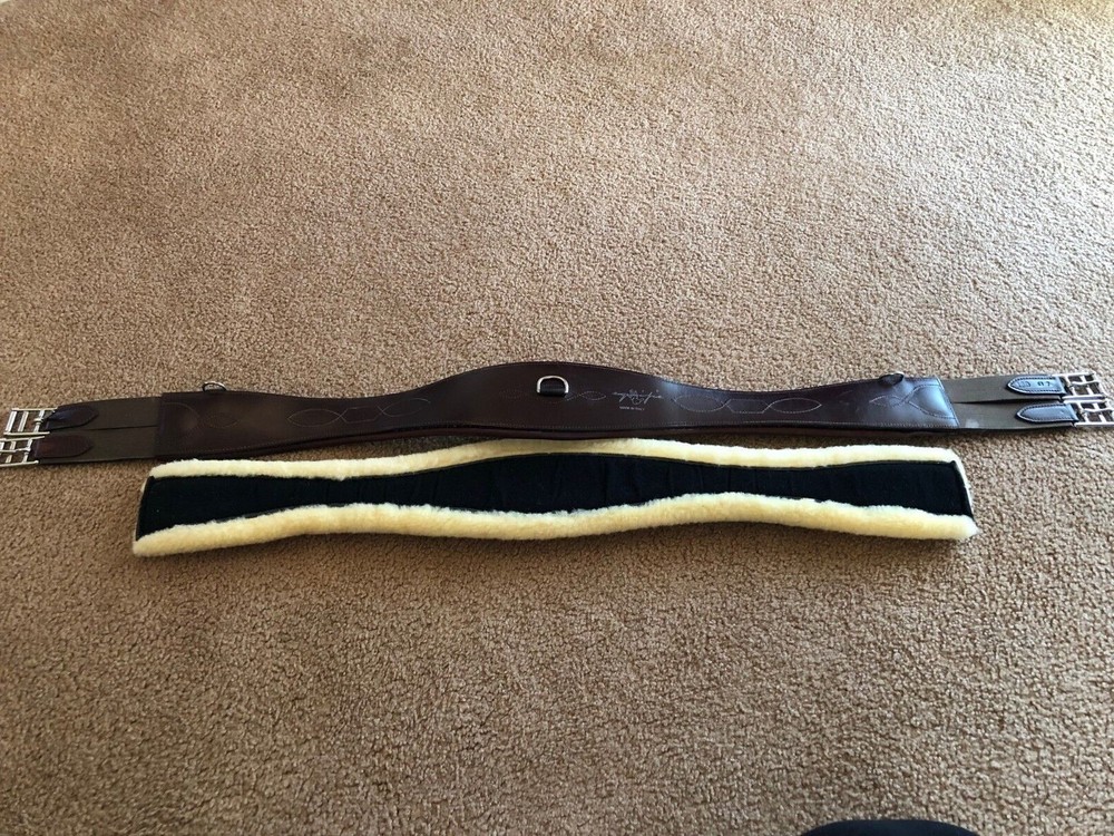Equipe fancy stitched double elastic girth with changeable liners, 51"