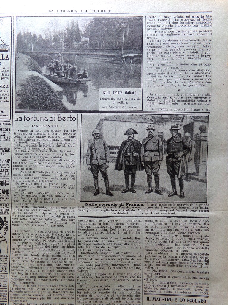 La Domenica del Corriere 12 May 1918 WW1 Piave America Waterloo Raimondi Navi