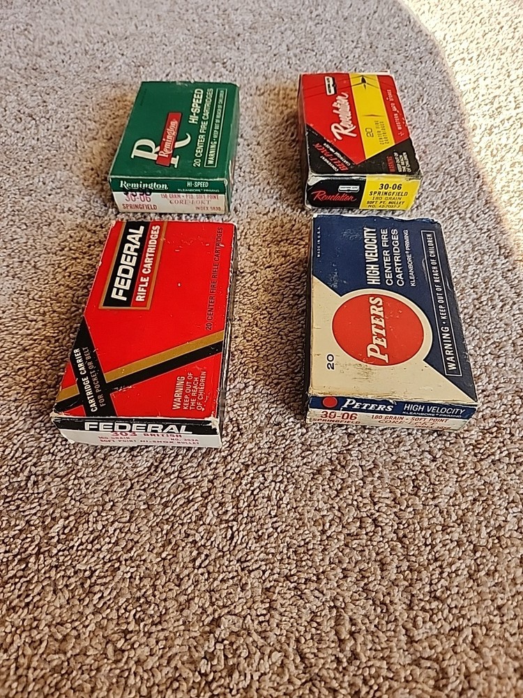 Vintage Empty Ammo Boxes 30-06 Springfield And 303 British