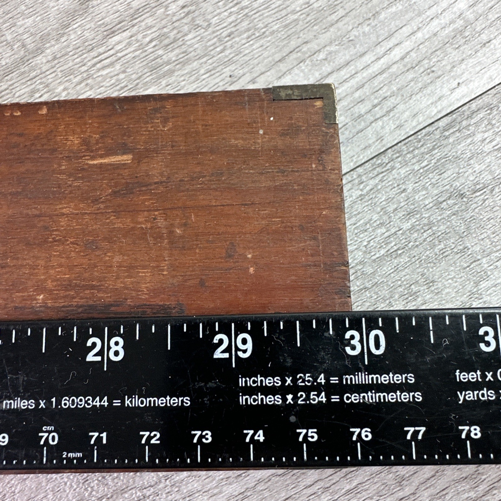 Vintage Stanley New Britain USA No.13 Cherry Wood Level 3 Bubble Brass 30"