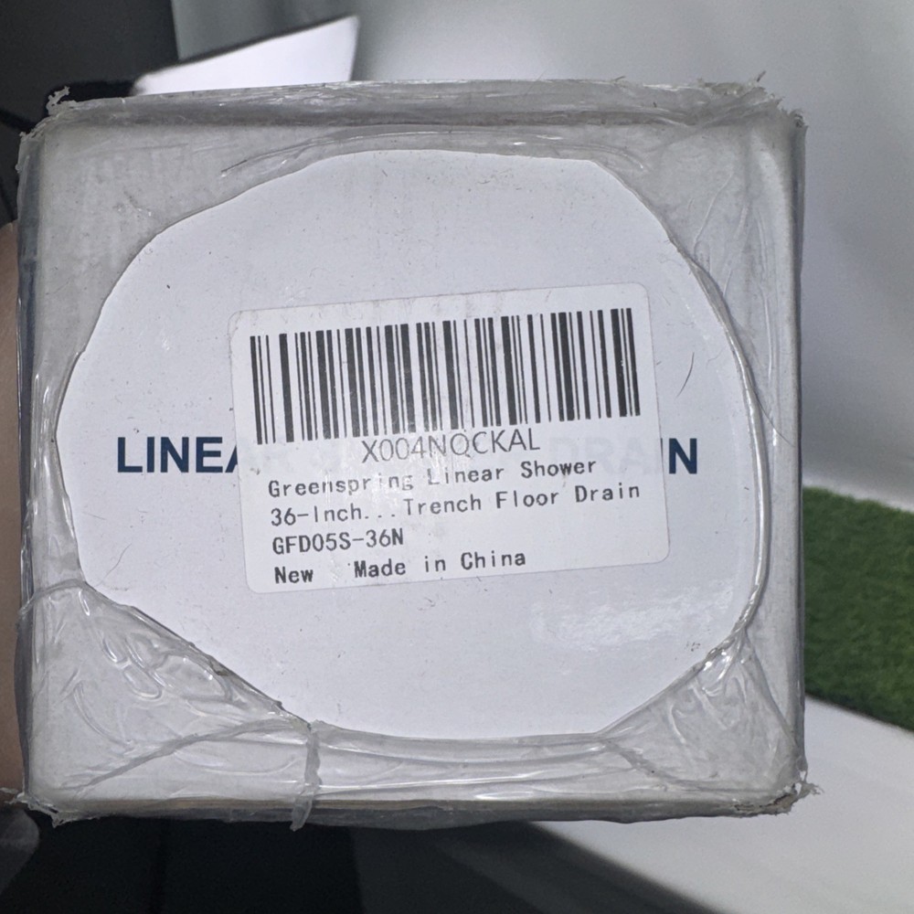 Neodrain 36" Rectangular Linear Shower Drain w/Brick Pattern Brushed Stainless