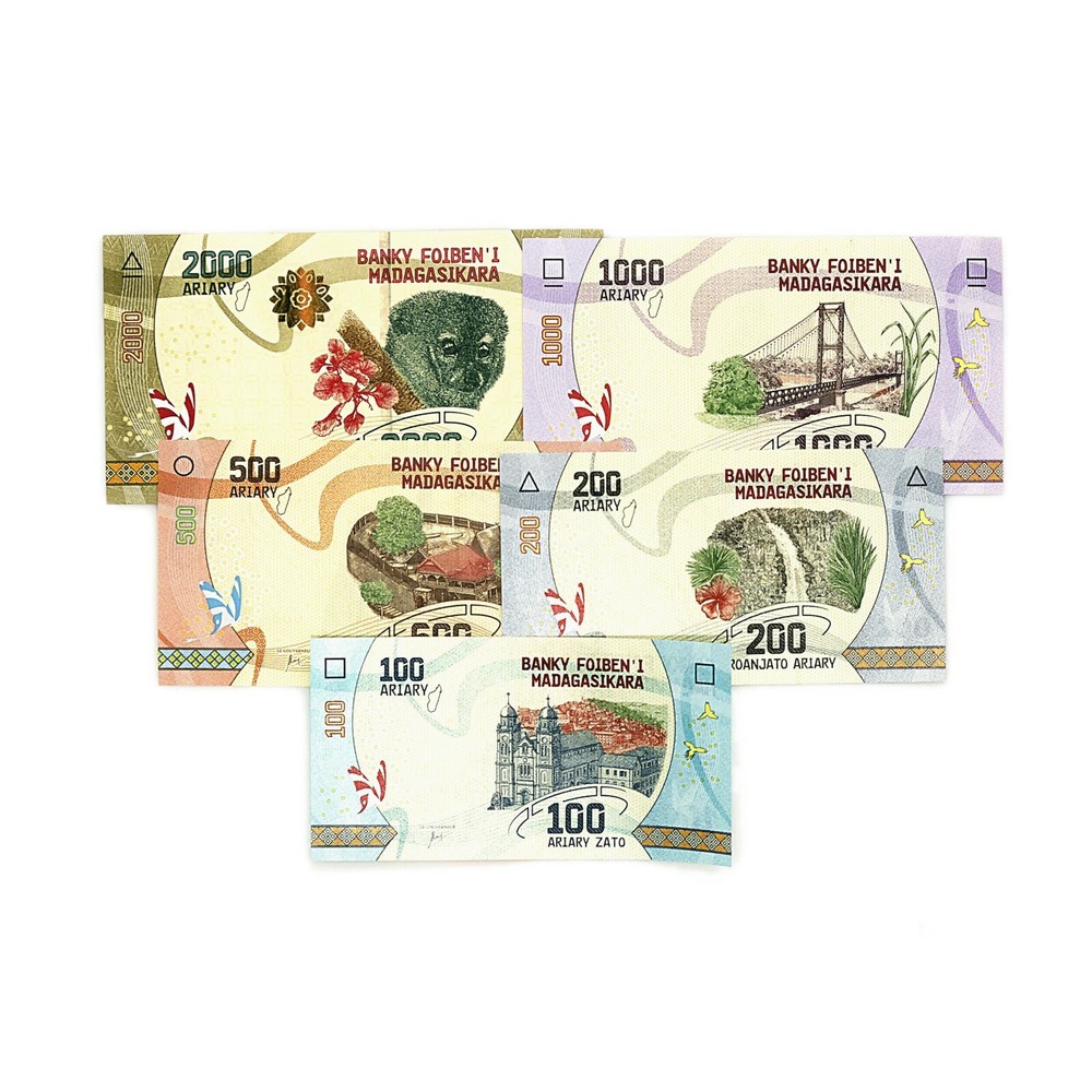 Set of 5 diff. Madagascar AU-Unc.