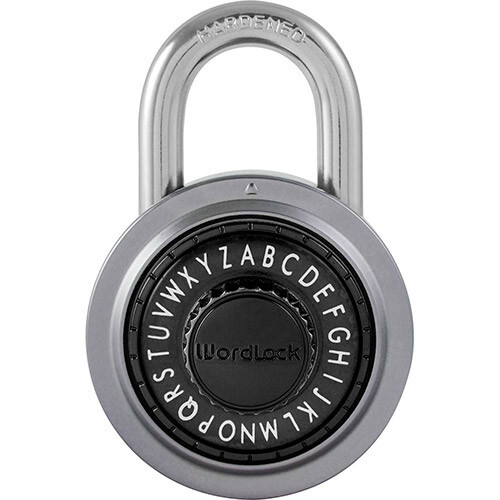 WordLock RESETTABLE PL-109-A1 Assorted Colors Text Lock Combination Dial Padlock