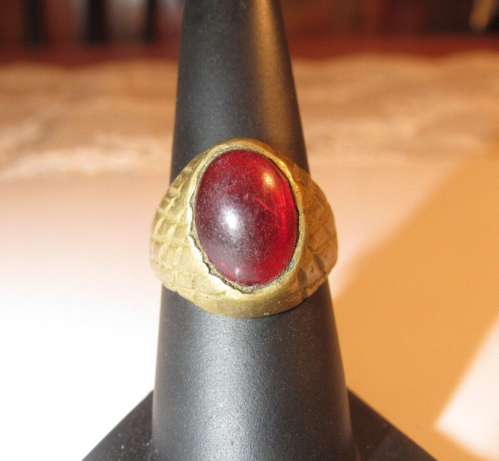 Wicca Witch Estate  END DEPRESSION  Affirmation Ring Vintage  Worn  7