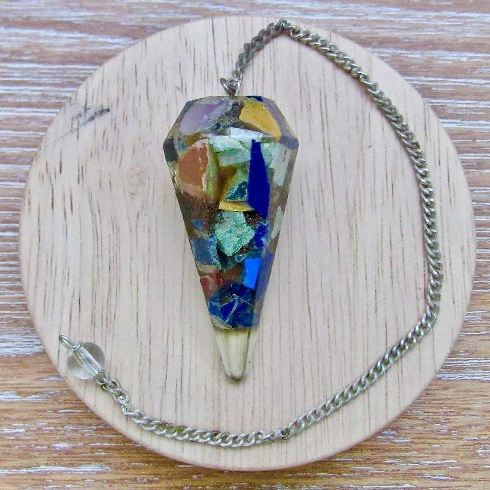 7 Chakra Resin Pendulum