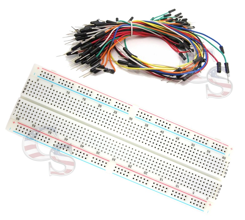 Combo2 830 Points Solderless PCB Breadboard MB102 & 65Pcs Jumper cables