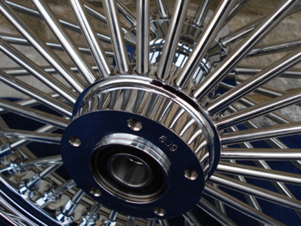 21X3.5 MAMMOTH FAT SPOKE WHEEL 120/70-21 WWW S TIRE KIT HARLEY TOURING 2000-07