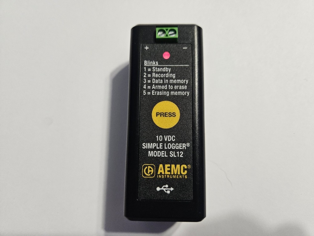 AEMC SL12 (2156.12) Simple Voltage Logger, 10VDC