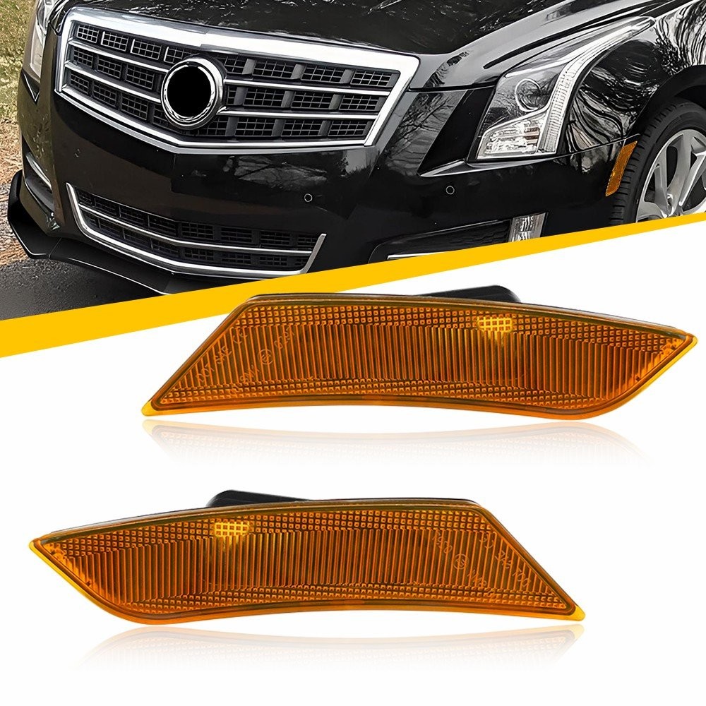 For 2017-2024 Cadillac XT5 Amber Front Fender Side Marker Light LED GM2551199 2x