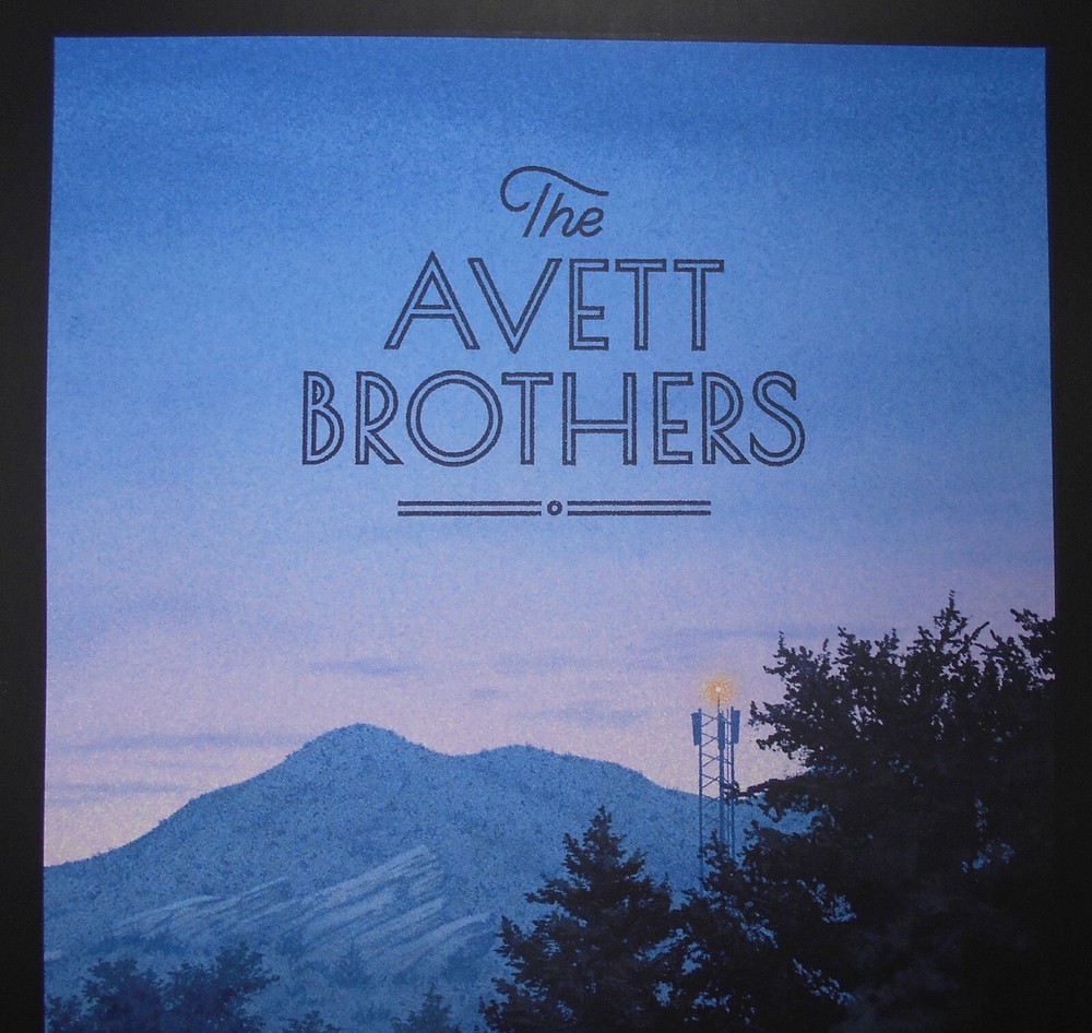 The Avett Brothers Red Rocks Poster 2023 Nicholas Moegly Signed Print AP N3 7/9