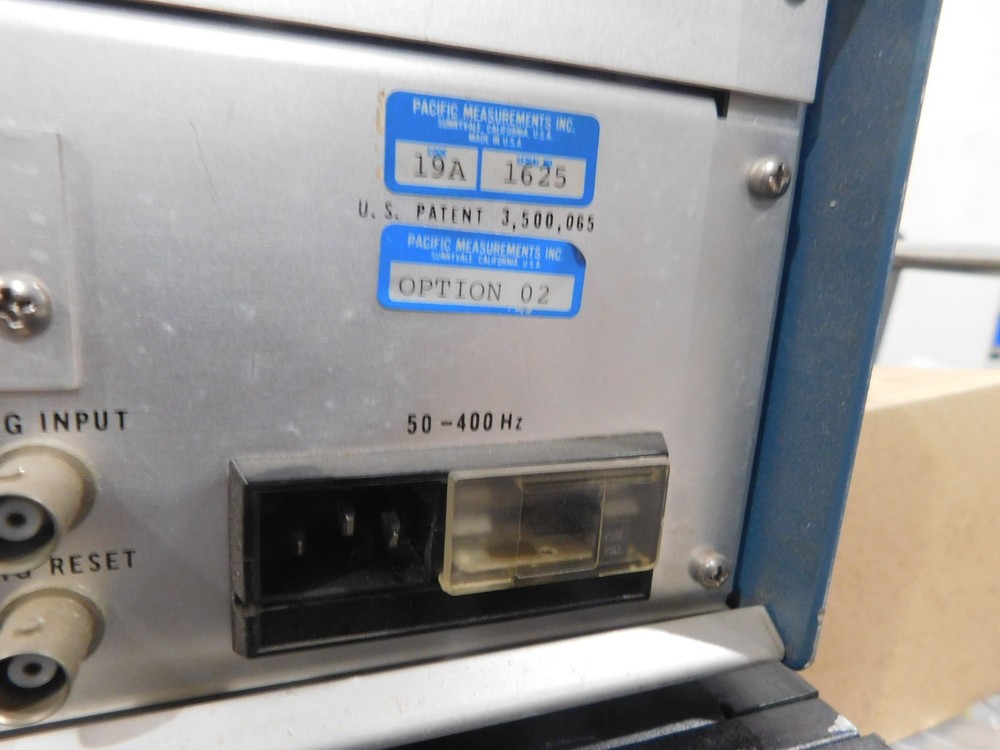 Pacific Measurements Model: 1018B RF Peak Power Meter. Code: 19A, Option: 02