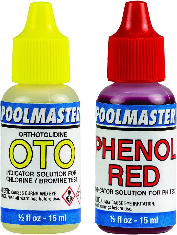 Replacement Indicator Solutions: 1/2-Ounce OTO & Phenol Red for Pools