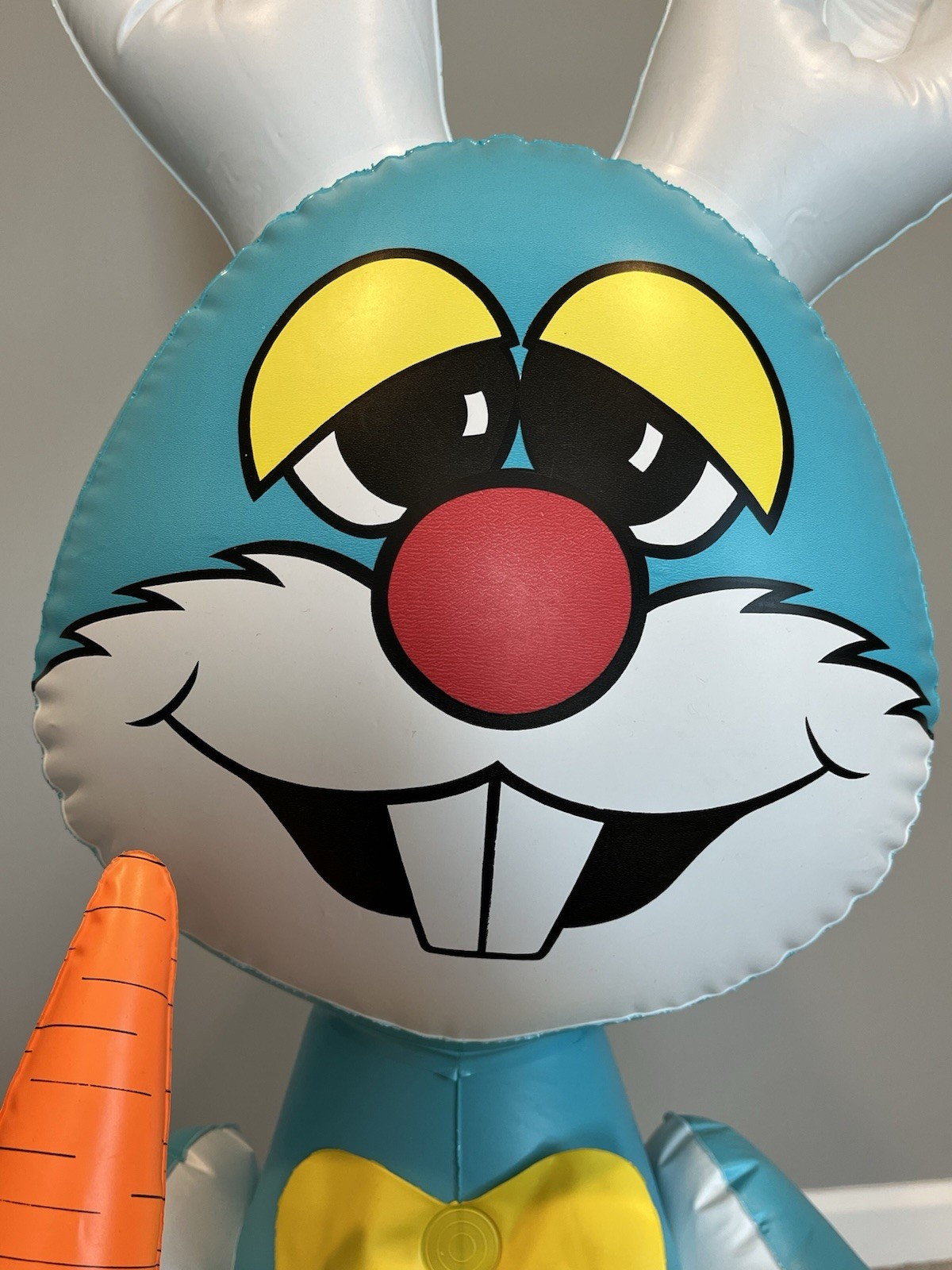 Vintage Dudley’s Inflatable Bosley Bunny 60” Blue Easter Bunny Decoration